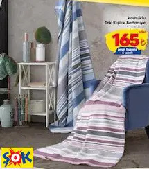PAMUKLU TEK KİŞİLİK BATTANİYE • 150X220 CM PAMUKLU TEK KİŞİLİK BATTANİYE • 150X220 CM